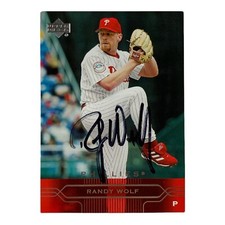 2005 Upper Deck #154 Randy Wolf Signed Autograph Philadelphia Phillies Auto