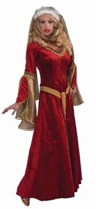 NEW Designer Collection Adult Scarlet Renaissance Queen Maiden Costume Sz S 2-6 - Picture 1 of 9