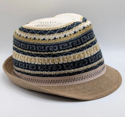 Adora Hat Women's Colorful Tan Cream Gray Yellow Black Soft Knit Fedora Cap  - Изображение 1 из 4