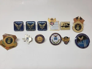 Vintage Lot 12 US Air Force Lapel Hat Pins Desert Storm AFA United States Flag - Picture 1 of 6