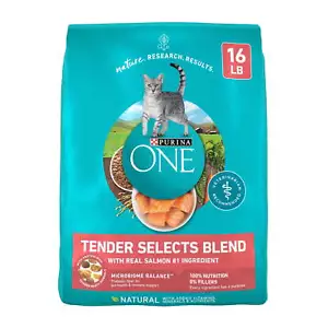Dry Cat Food, Salmon, 16 lb Bag - Picture 1 of 6
