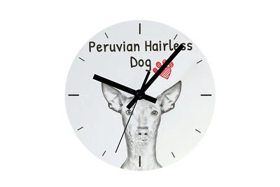 Chien nu du Pérou horloge avec photo de chien Art-Dog - Image 1 of 4