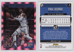 2018-19 Panini Donruss Holo Pink Laser /79 Paul George #117