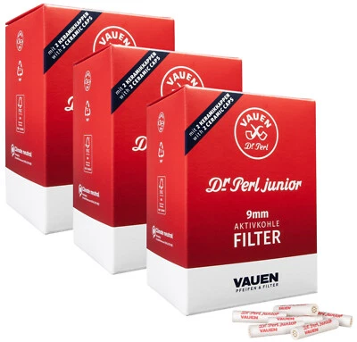 Dr. Perl Junior Aktivkohle Filter JUMAX Vauen Pfeifenfilter 9mm 540 Stück 3Boxen