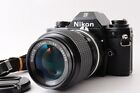 【PRAWIE IDEALNY+】NIKON EM 35mm Aparat filmowy Czarny korpus Non AI 135mm F/3.5 Obiektyw JAPONIA