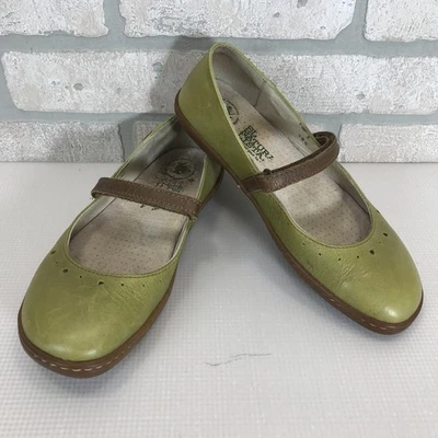 Женские кожаные туфли El Naturalista модель Mary Jane размер 38 7,5 цвет зеленый и коричневый комфорт  - Изображение 1 из 4