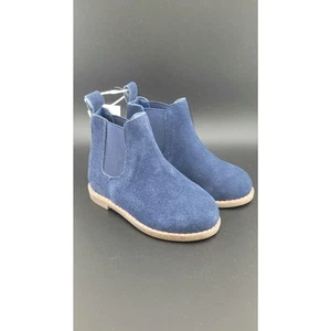 Janie & Jack Kids Suede Chelsea Boot Size 5 Connor Navy - Picture 1 of 11