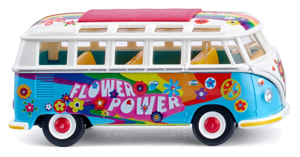 WIKING - Autobus VOLKSWAGEN Tipo 1 samba - FLOWER POWER - 1/87 - WIK079744 - Immagine 1 di 1