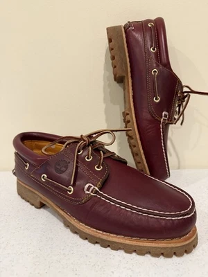 Timberland Zapatos de Barco Clásicos de Cuero Borgoña para Hombre Foto 1 de 4