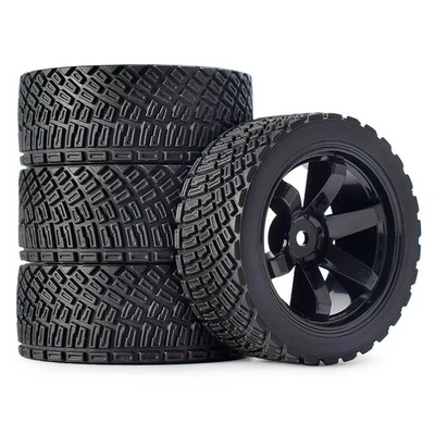 Austar 12mm Hex 67mm RC Car Rubber Tires Wheel for 1/10 Rolly WLtoys 1/14 144001 - Image 1 of 4
