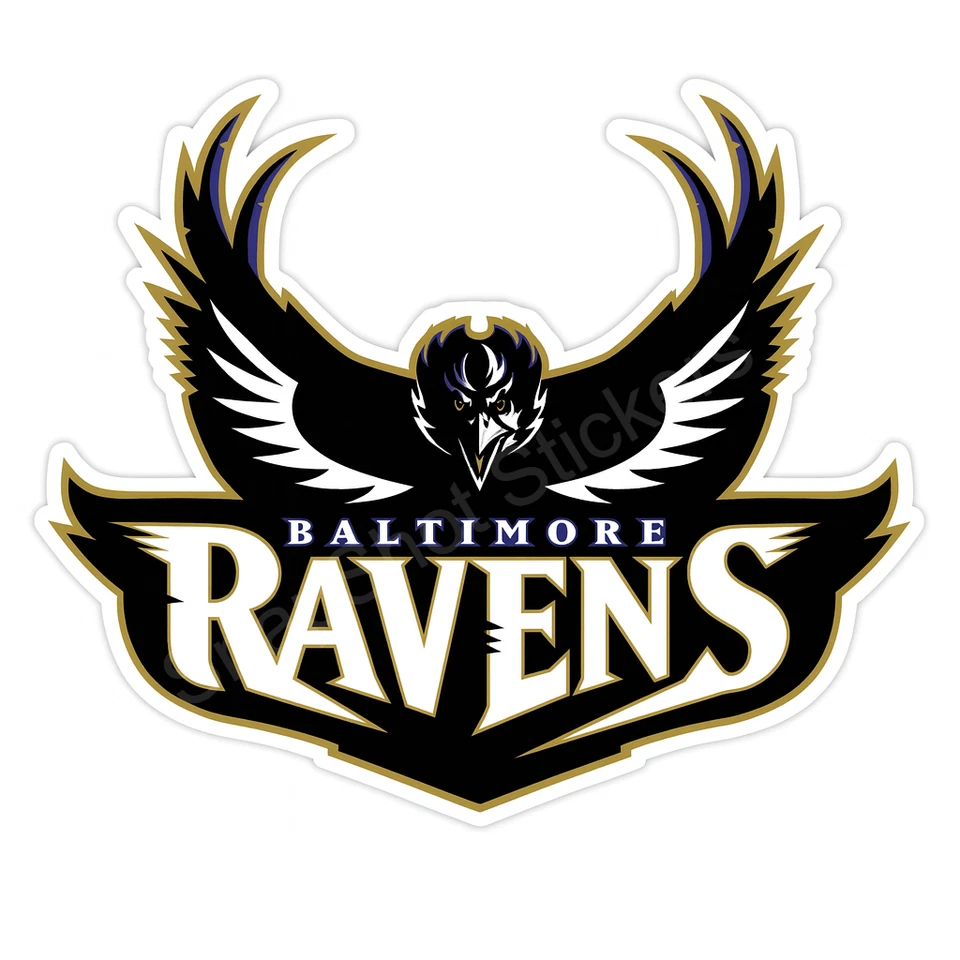 Pegatina/calcomanía de vinilo resistente a la intemperie con logotipo de Baltimore Ravens 03 Foto 1 de 1
