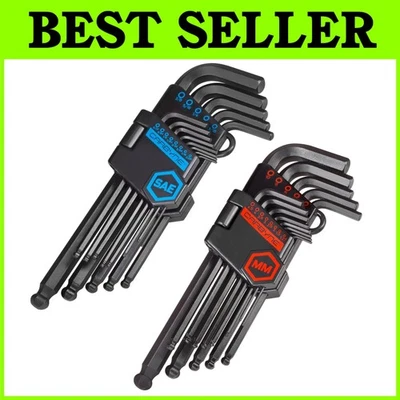 26-Piece Long Arm Ball End Allen Key Wrench Set - Image 1 of 4