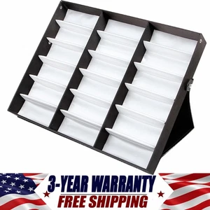 Caja de almacenamiento de gafas de sol organizadora de 18 ranuras vitrina soporte para gafas - Imagen 1 de 9