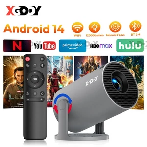 8K FHD Mini Projector 12000Lumen LED WiFi6 Bluetooth5.4 Cinema Home Theater US - Picture 1 of 12