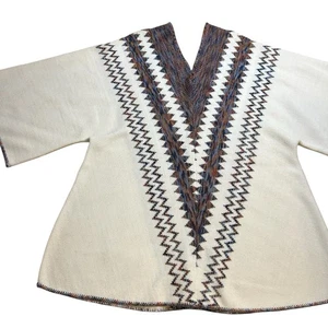 1970s Space Dyed Zig Zag Sweater Boho Hippy Retro True Vintage Women’s L  - Picture 1 of 8