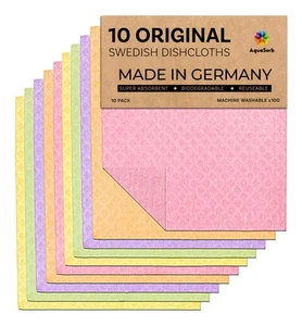 Swedish Dishcloths for Kitchen 10 Pack – Reusable Swedish Dish Cloths That Do... - Picture 1 of 7