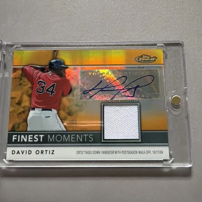 David ORTIZ 2011 Topps Finest Moments Jersey Relic AUTO /20  Red Sox HOF - Image 1 of 2