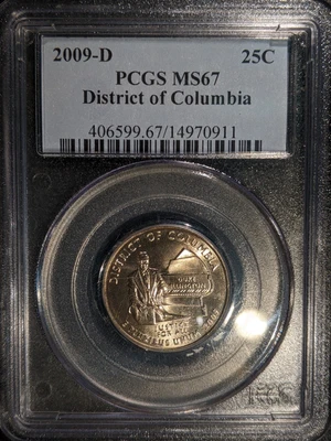 2009-d PCGS MS-67 District of Columbia DC Washington State Territory Quarter PQ - Image 1 of 2