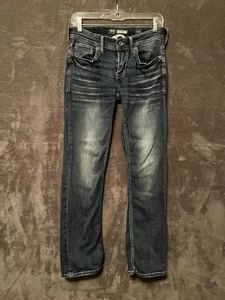 BKE Aiden Jeans Herren 29R Blau Denim Boot Leg Distressed Dicke Nähte - Fehler - Bild 1 von 5