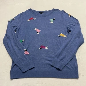 Talbots Pullover Damen M Hunde in Bunt Langarm Blau Pulli - Bild 1 von 13