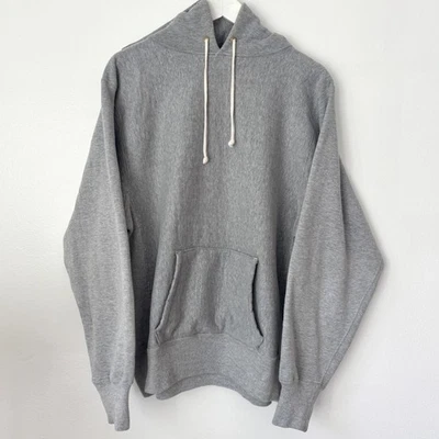 WAREHOUSE CO JAPAN 484 REVERSE WEEVE LOOPWHEEL PULLOVER HOODIE GREY SIZE XL/42 - Image 1 of 4