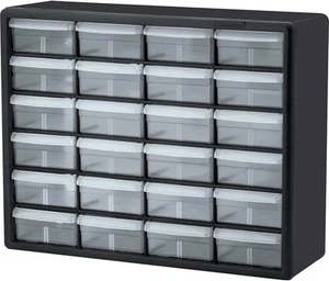 Akro-Mils 10124 24-Drawer Plastic Drawer Storage Cabinet for Garage Organization - Picture 1 of 7