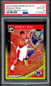 Donruss Optic Choice 2018 Black Gold #113 Bradley Beal/8 PSA 10 - Imagen 1 de 2