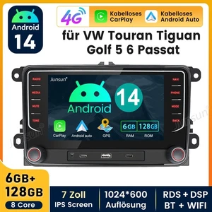 DAB+ 128GB Android Autoradio GPS BT CarPlay Für VW GOLF 5 6 Passat Touran Tiguan - Photo 1/19