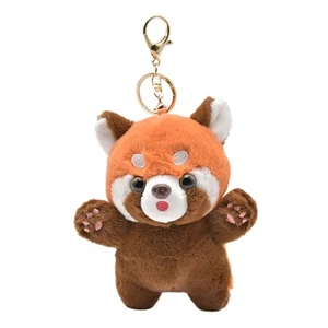 Lovely Plush Toy Keychain Cute Doll Pendant Cute Raccoon Toy Plush Material - Picture 1 of 8