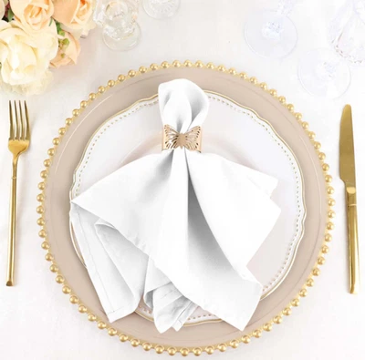 Dinner Napkin 12 Pack - 20 x 20 Poly-Spun Cloth Napkins for Weddings & Banquets - Image 1 of 4