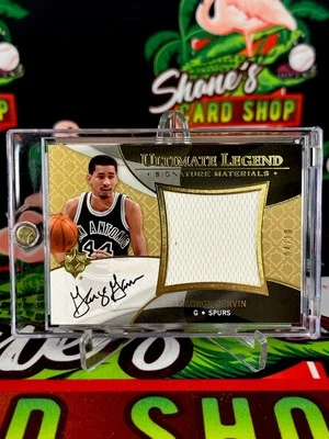 2008-09 Upper Deck Ultimate Collection George Gervin Patch Auto /10 Legend - Image 1 of 2