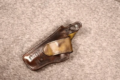 Safariland S&W Revolver Brown Leather Suede Lined Holster Right Handed #29 - Image 1 of 4