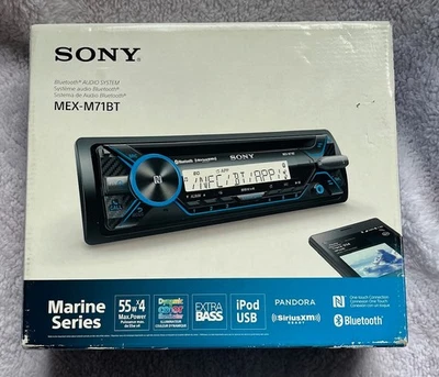 Sony MEX-M71BT морской Bluetooth CD-плеер Android iPhone AM FM USB Aux * читать * - Изображение 1 из 4