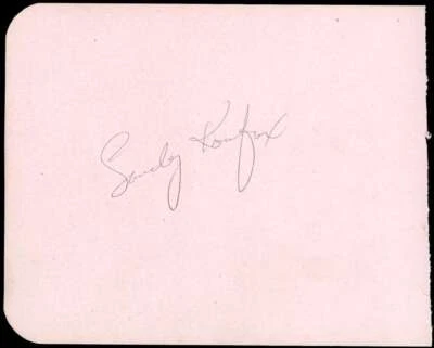 Sandy Koufax Vin Scully PSA DNA Loa Signed 1955 Vintage Album Page Autograph - Image 1 of 3