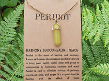 Healing Necklace - Crystal Healing Pendant, Peridot Necklace - Protection