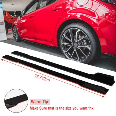 FALDA LATERAL 78.7"/2M LABIO WINGLET TRD ESTILO ROJO PARA TOYOTA COROLLA XII HATCHBACK Foto 1 de 4