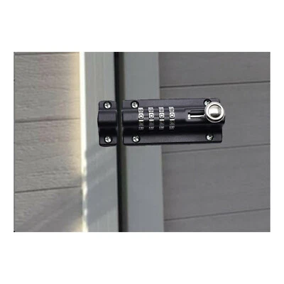 4 Digit Combination Slide Keyless Lock Security Pad Bolt Garden Door Shed Gate - Image 1 of 2