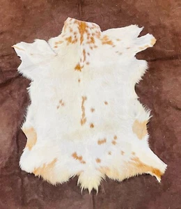 Scandinavian PELT, Real Leather Goat Hide Animal Skin, Nordic Summer Fur Coat - Picture 1 of 9