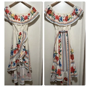 Flying Tomatoes You’ll See Floral Asymmetrical Waterfall Dress Size S - Picture 1 of 13