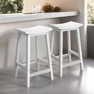 Bar Stools Set of 2, Wooden Kitchen Stools, Counter Stools for Kitchen Island (W - Picture 1 of 7