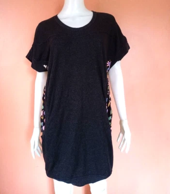 VESTIDO TÚNICA PATCHWORK ESTAMPADO TSUMORI CHISATO NEGRO TALLA 2 Foto 1 de 4