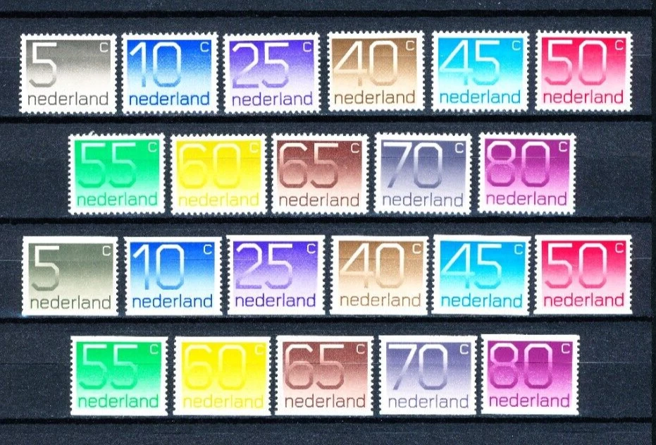 C7 Netherlands  compl set    NUMERALS CROUWEL  incl. COILS  Very Fine MNH stamps - Image 1 of 1