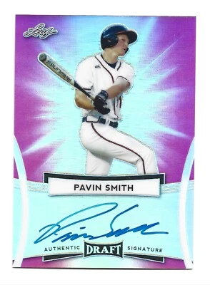 Pavin Smith AUTOGRAPH /10 Pink Arizona Diamondbacks 2017 Leaf Metal Draft AUTO - Image 1 of 2