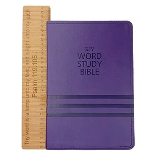 Holy Bible KJV Word Study Imitation Leather Indexed Red Letter Edit in box Gift - Bild 1 von 24