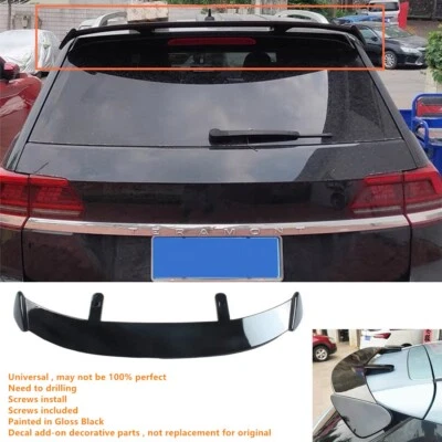 Universal Painted Black Rear Trunk Roof Spoiler Lip Wing For VW Atlas 2021-2023 - Image 1 of 4