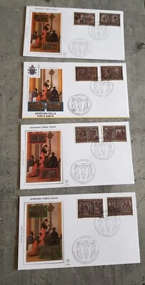 VATICANE APERTURA PORTA SANTA PAINTINGS RELIGIOUS 4 FIRST DAY OF ISSUE 1999 - Image 1 of 2
