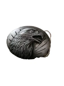 SCREAMING EAGLE HEAD BELT BUCKLE SISKIYOU PEWTER NEW - Picture 1 of 4
