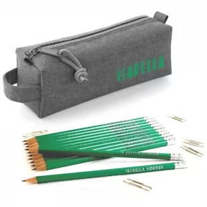 Astuccio Portamatite Personalizzato Grigio Marna con12 Matite Stampate con Gomme - Bottiglia - Foto 1 di 7