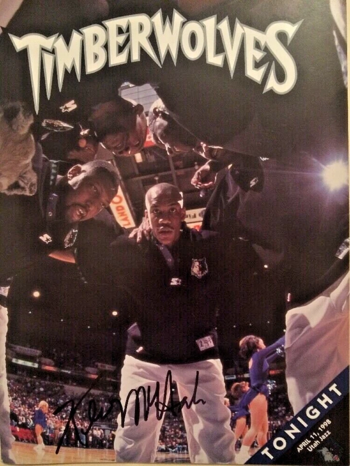Kevin McHale Signed 1998 Minnesota Timberwolves vs Jazz NBA Game Day Program - Image 1 of 1