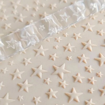 Rolling Pins Acrylic Star Pattern Decorating Tool Baking Dough Embossing Rollers - Image 1 of 4